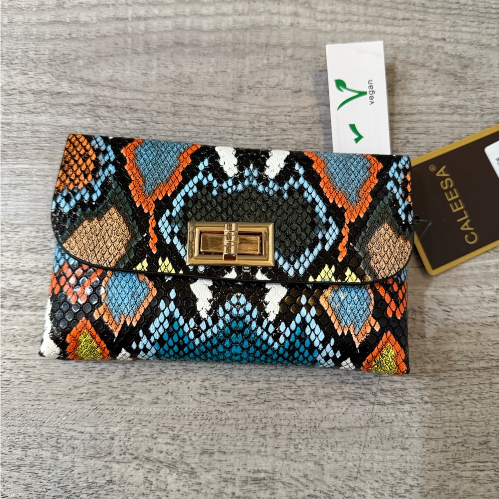 Multicolor Snake Print Belt Bag